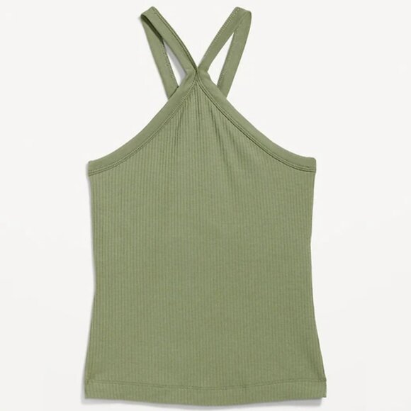 Old Navy Olive Green Ribbed Cross‑Strap Tank Top XL - Picture 4 of 4